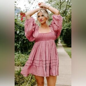 Free People Ari Mini Dress Pink